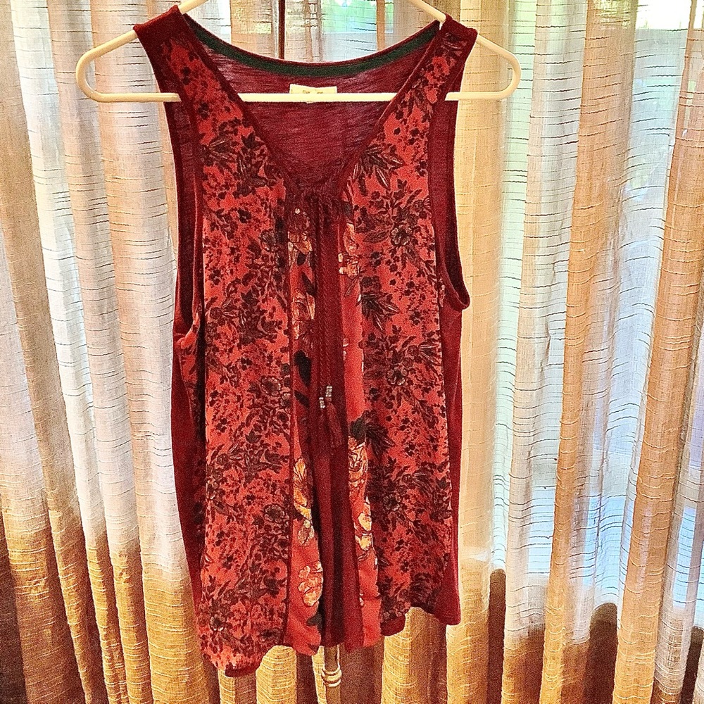 Maurices sleeveless top tank multi color large